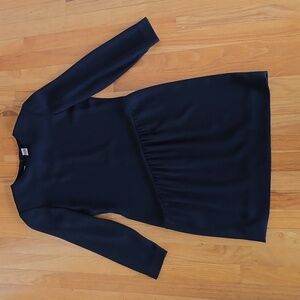 Black Liz Claiborne Asymmetrical Waist Dress- 8